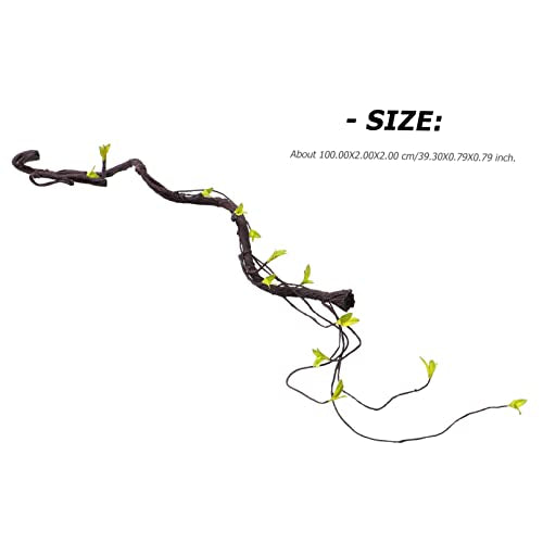 DOITOOL 2pcs Realistic Reptile Vines for Terrarium Bendable Simulation Climbing Plants Pet Habitat Decor for Geckos Lizards Bearded Dragons