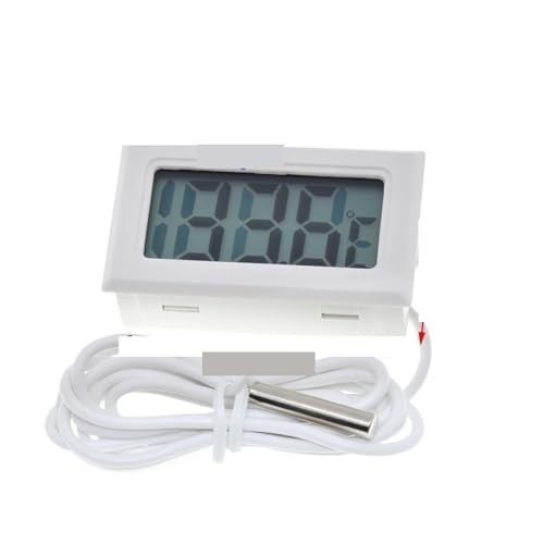 1pcs Digital Thermometer Used for Freezer Temperature -50-110℃ r Outdoor Waterproof Probe(Reptilie White) - color: Reptilie White
