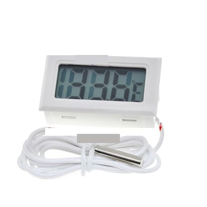 1pcs Digital Thermometer Used for Freezer Temperature -50-110℃ r Outdoor Waterproof Probe(Reptilie White) - color: Reptilie White