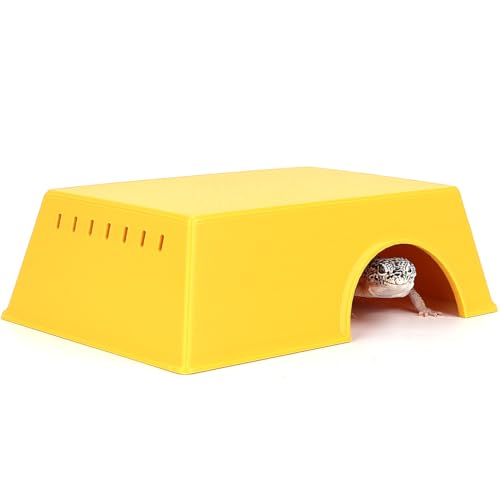 Snake Hide, Leopard Gecko Tank Accessories for Reptile Ball Python Crested Gecko Lizard Bearded Dragon - YellowHideXL - color: Yellow, size: XL-Extra Large