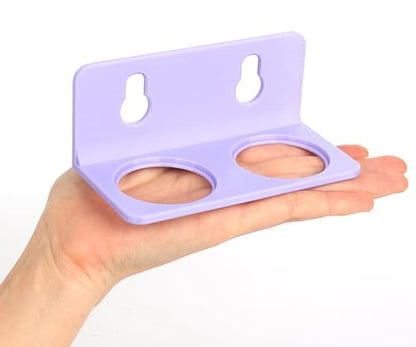 Crested Gecko Feeding Ledge with 10PCS Gecko Food Water Dish - Purple - color: Purple