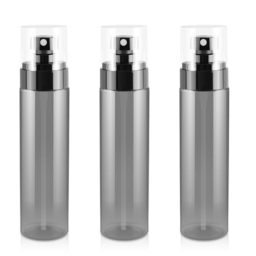 3Pack Small Spray Bottle, 4oz Black Plastic Fine Mist Mini Spray Bottles, Empty Refillable Travel Bottles for Hair, Cleaning, Salons, Planting, Skin Care - color: Black-3, size: 4OZ