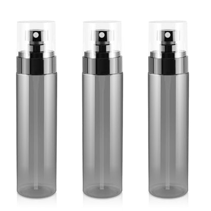 3Pack Small Spray Bottle, 4oz Black Plastic Fine Mist Mini Spray Bottles, Empty Refillable Travel Bottles for Hair, Cleaning, Salons, Planting, Skin Care - color: Black-3, size: 4OZ