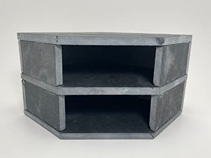 TheFrogHouse Slate Stone Reptile Double Hide 6x6x4.5 Natural Cave Decor