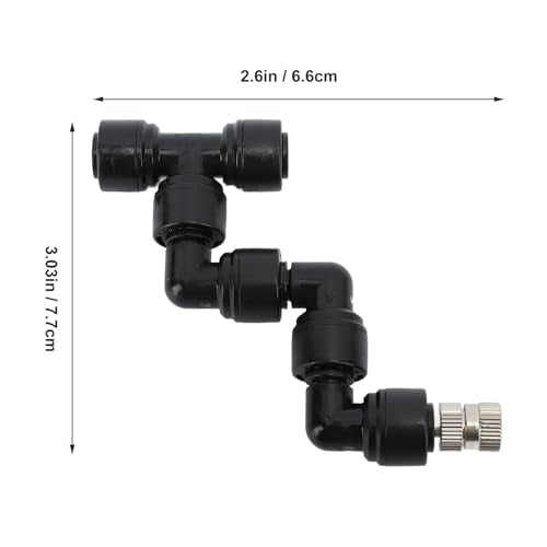 flexman Reptile Mister Nozzles, 360 Degrees All Direction Coverage Embedded Reptile Misting Nozzles for Mist Cooling System Greenhouse Courtyard for Outdoor Patio Poolside, Camping