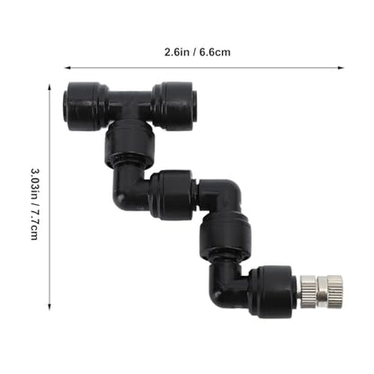 flexman Reptile Mister Nozzles, 360 Degrees All Direction Coverage Embedded Reptile Misting Nozzles for Mist Cooling System Greenhouse Courtyard for Outdoor Patio Poolside, Camping