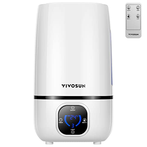 VIVOSUN 4L Cool Mist Humidifier with Remote Control for Bedroom, Plants, Baby, Dry Skin - style: 4L Cool Mist Humidifier