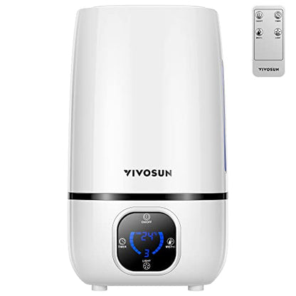 VIVOSUN 4L Cool Mist Humidifier with Remote Control for Bedroom, Plants, Baby, Dry Skin - style: 4L Cool Mist Humidifier