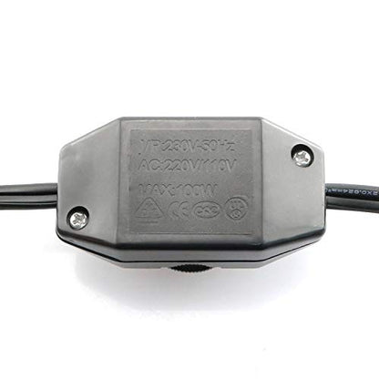 Rotary Dimmer Switch Power Cable Knob Adjustable Controller Switch with 1.8m/5.9ft Extension Power Cord
