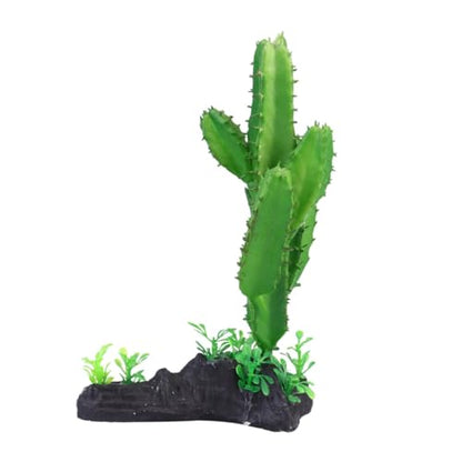 Artificial Plastic Cactus Plant Aquarium Decor, Simulation Underwater Plant Bonsai for Fish Tank, Reptile Terrarium Ornament, Home Aquatic Landscape