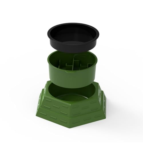 Reptile Food Bowl Plastic Water Feeder Bowls Anti- Escape Mini Round Reptile Feeder for Lizard, Gecko,Cricket, Leopard Gecko etc (Small) - size: Small