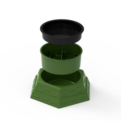 Reptile Food Bowl Plastic Water Feeder Bowls Anti- Escape Mini Round Reptile Feeder for Lizard, Gecko,Cricket, Leopard Gecko etc (Small) - size: Small