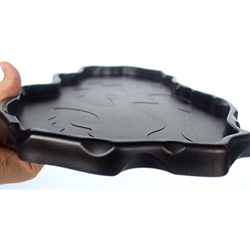 OMEM Luminous Reptile Food Bowl,Large Water Dish,Terrarium Bowls, Tortoise Bowl (Sky Blue) - color: Sky blue