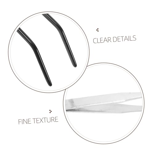 Homoyoyo 2pcs Reptile Tweezers Feeding Tongs Long Snake Feeding Tweezers Curved Heavy Duty Stainless Steel Feeding Tongs Snake Pet Supplies