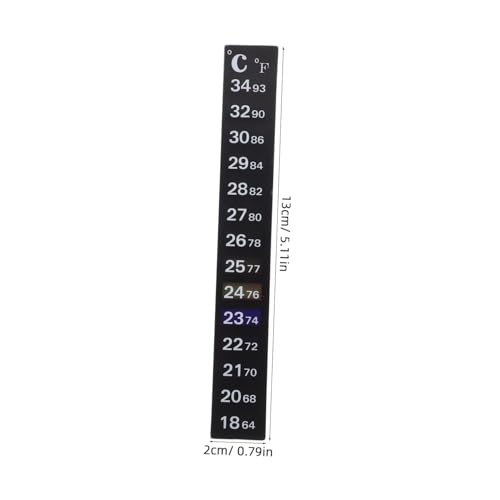 Ciieeo 2Pcs Color Changing Aquarium Thermometer Sticker Adhesive Fish Tank Temperature Gauge Strip Accurate Temperature Reading for Aquariums and Reptiles Easy to Use for Home