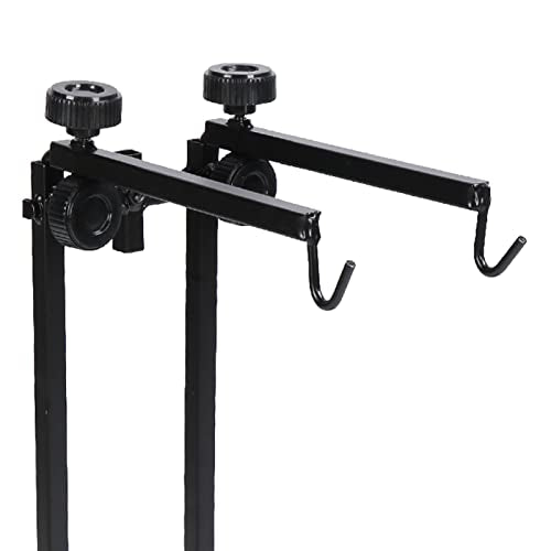 Reptile Lamp Stand Adjustable Durable Double Hook Terrarium Metal Stand for Reptile Tank, Iron Material for Hermit Crabs, Bearded Dragons, Turtles, Geckos
