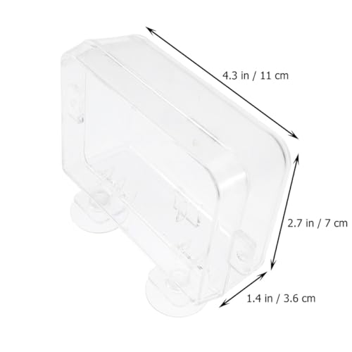 Balacoo 2pcs Reptile Feeding Bowl Anti-Escape Design with Suction Cups Reptile Food and Water Dish for Lizards and Amphibians Terrarium Supplies
