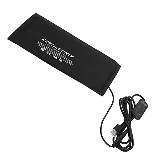 GLOGLOW USB Heating Mat for Turtles Lizards Reptiles Heating Pad, 3 Level Temperature Adjustable USB Mat for Turtles Lizards Small Animals Crawler Temperature Control Equipment (M)