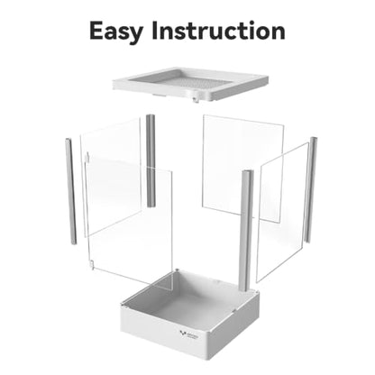 Reptile Glass Terrarium 7.9"x7.9"x11.8" 3.2 Gallon Knock-Down | Dual-Locking Security | Mesh Ventilation | Durable Aluminum Frame | Modern Design - size: 7.9x7.9x11.8"