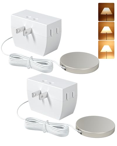 DEWENWILS 2 Pack Touch Dimmer Switch, Touch Pad Control with 3 Levels of Dimming, Dimmable LED/CFL Lights, and Incandescent Bulbs, Extension Cord, ETL Listed, White - color: White, size: 2 Pack