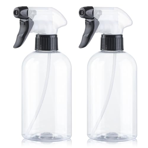 Spray Bottles 2Pack 10oz Plastic Squirt Bottles Empty Water Spray Bottle | Mist Stream BPA-free Refillable Sprayer Container Adjustable Nozzle for Watering Plants, Pet Training, Kitchen Cleaning - color: Dual-color