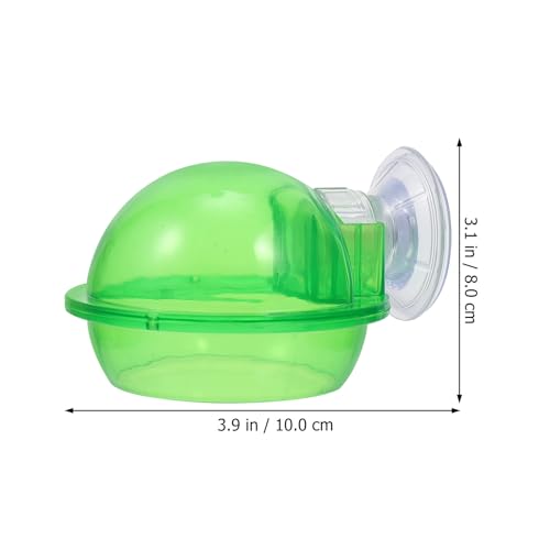 DOITOOL 2pcs Reptile Food and Water Bowls with Suction Cup, Stable Lizard Feeder Basins for Geckos and Crawling Pets, Sturdy Terrarium Feeding Dish for Amphibians and Small Reptiles