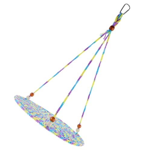 Kisangel Reptile Hammock and Bearded Dragon Hanging Bed Colorful Blue Fabric, Small Size Basking Swing for Lizard and Small Pet Cage Accessories