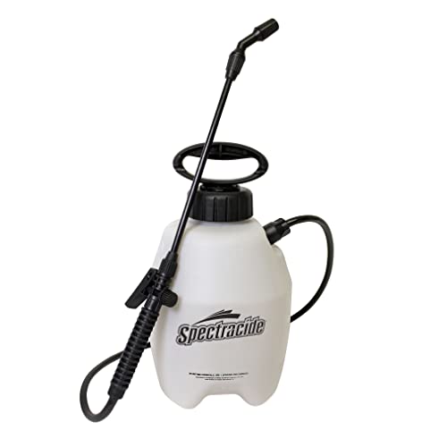 Spectracide 16412 1 Gallon Multi-Purpose Lawn & Garden Poly Tank Sprayer, Made in the USA, Adjustable Cone Nozzle, 1-Pack, Translucent White