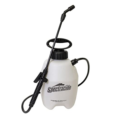 Spectracide 16412 1 Gallon Multi-Purpose Lawn & Garden Poly Tank Sprayer, Made in the USA, Adjustable Cone Nozzle, 1-Pack, Translucent White