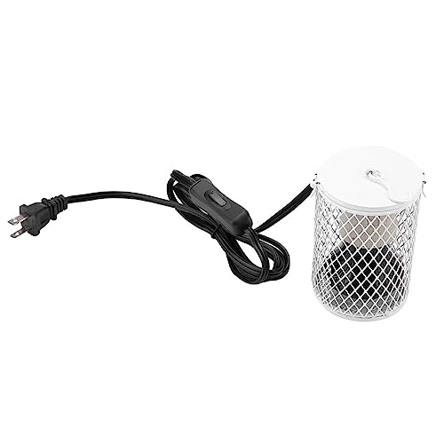 Heat Light for Reptile, 100W Infrared Ceramic Emitter Heat Light Bulb Lamp Pet Reptile Brooder(US Plug 10V-White) - color: white, size: US plug 10V
