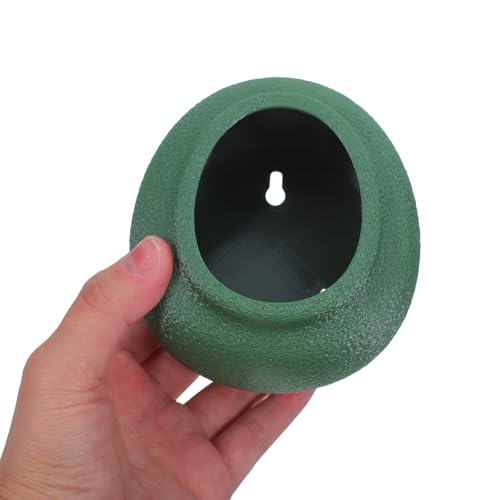 Terrarium Mini with Frog Cup Suction Egg-Shaped Stability Plastic Habitat Cage Decor Ventilated Design Amphibian for Indoor