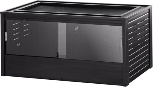 New Age Pet ECOFLEX Mojave Reptile Habitat Lounge Enclosure, Medium, Black