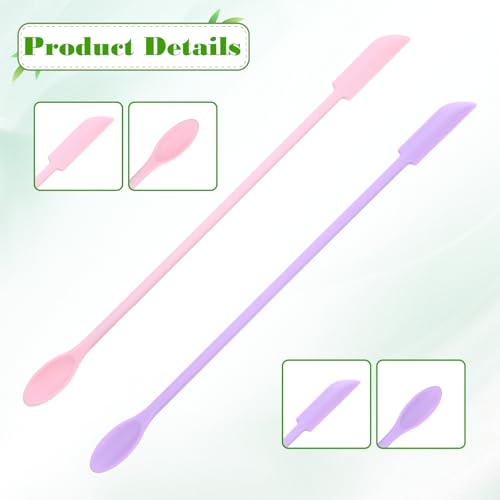 2 PCS Reptile Spoon, Long Handle Gecko Feeding Spoon, Crested Gecko Food Mixing Spoons for Crested Geco Bearded Dragon Gargoyle