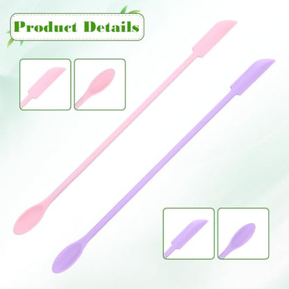 2 PCS Reptile Spoon, Long Handle Gecko Feeding Spoon, Crested Gecko Food Mixing Spoons for Crested Geco Bearded Dragon Gargoyle