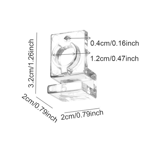 30Pcs Aquarium Lid Clips Water Pipe Fixing Clamps Clamps Aquarium Lid Support Brackets, for 5mm - size: for 5mm