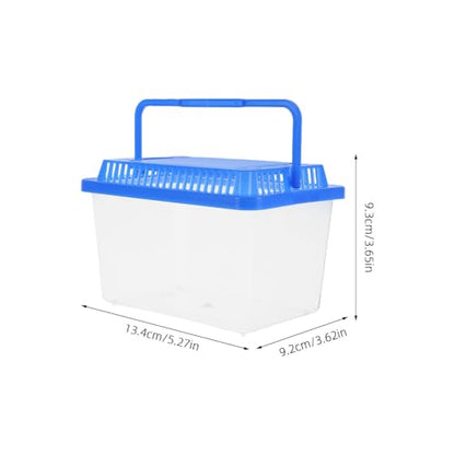 Yardwe 8pcs Turtle Habitat - Portable Clear Aquatic Pet Reptile Box with Lid Large Plastic Carrier Enclosure for Spider Tortoise Gecko Snake Transport Bin for Outdoor Use