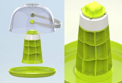 Snail Observation Terrariums Breeding Box, Round Snail Habitat Starter Terrarium Kit, Snail Feeding Box, Ideal for Snails, Beetles, Spiders, Small Reptile Insect Feeding bin Ecological Box