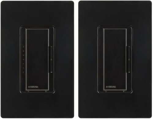 Lutron Maestro Dimmer Switch LED+ Digital Dimmer Kit for Dimmable LED, Halogen, and Incandescent Bulbs, 150-Watt, Multi-Location, MACL-153M-RHW-BL, Black - color: Black, size: 1 Pack, style: 3-Way Kit