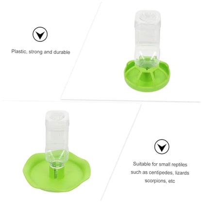 Happyyami 2sets Reptile Water Feeders Drinking Plates for Lizards and Tortoises Easy to Unique Design Prevents Spills for Terrariums and Pet Reptiles