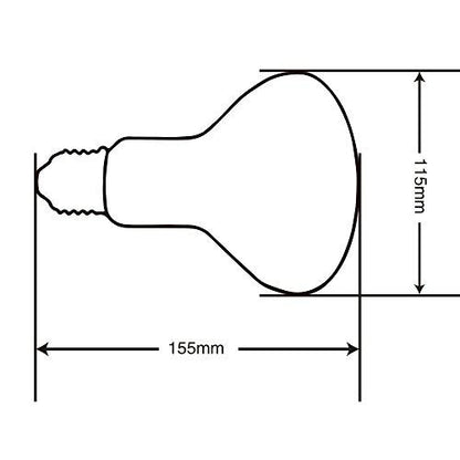 LUCKY HERP Reptile UVA UVB Mercury Vapor Bulb Lamp,Screw Thread,160 Watt (Coated) - color: Coated