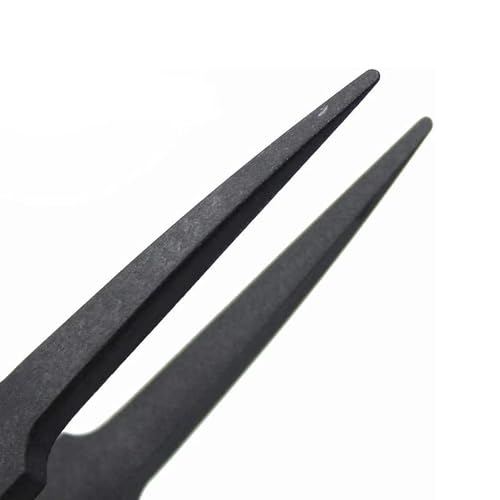 MMOBIEL 5Pcs Anti-static Multifunctional Plastic Precision Tweezers Set, Pointed Tip Tweezers for Electronics, Jewelry-Making, Laboratory Work, Repair Black - size: 5x