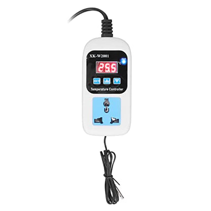 Digital Temperature Controller Automatic Adjustable Thermostat with LCD Display for Greenhouse Aquarium Incubator Reptile Tank ABS Plastic Housing
