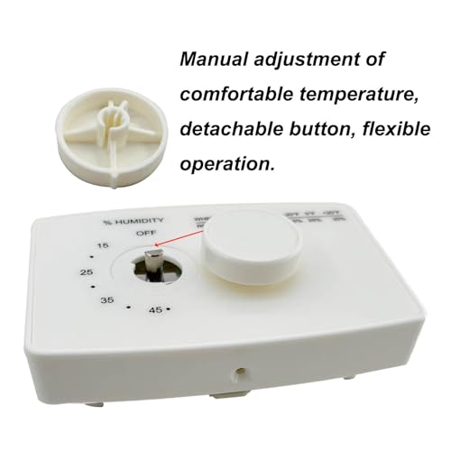 4655 Manual Digital Humidifier Replacement 24V AC Control Switch White for Whole House Humidifier and Wall Mounted or Pipe