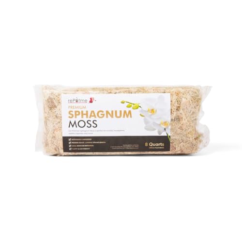 rePotme Premium Organic Sphagnum Moss, Orchid Moss - 8 Quarts (When Hydrated) - style: 8 Quarts