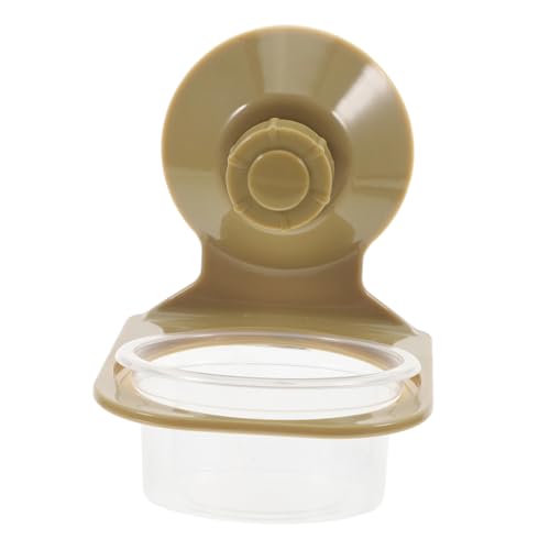 BESPORTBLE Robust Material Reptile Food Water Bowl Capacity Suction Cup Fixed for Tortoises Lizards Geckos Chameleons