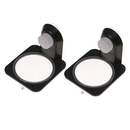 ULTECHNOVO Reptile Feeding Bowl, Food Water Dish Drinking Feeder Single Case Suction Cup Style Pet Accessories for Tortoise Reptile Lizard Gecko 2pcs