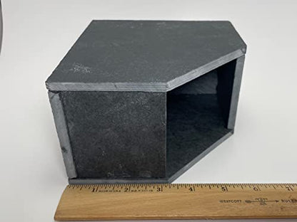 TheFrogHouse Slate Stone Reptile Hide 6x6x3.5 Natural Cave Decor