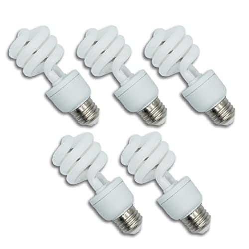 lumenivo 15 Watt UVB Reptile Light 5.0 15W Spiral Reptile Heat Terrarium Light Bulbs for Turtles, Gecko, Tortoise, Snake, Lizard, Chameleons, and Insects - 120V - 5 Pack - color: Uvb 5.0, size: 5 Count (Pack of 1)
