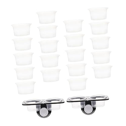 1Set Reptile Feeding Ledge with Suction Cups Gecko Feeder Water Bowl for Lizard Tanks Easy to Clean Compact Design Reptile Supplies