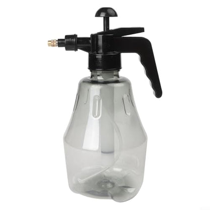 Manual Pressure Sprayer 1.5L with Adjustable Nozzle for Fine Mist and Stream, Transparent PET Watering Bottle for Plants Bonsai Flowers Home Car Cleaning Grey Green(Starry gray)